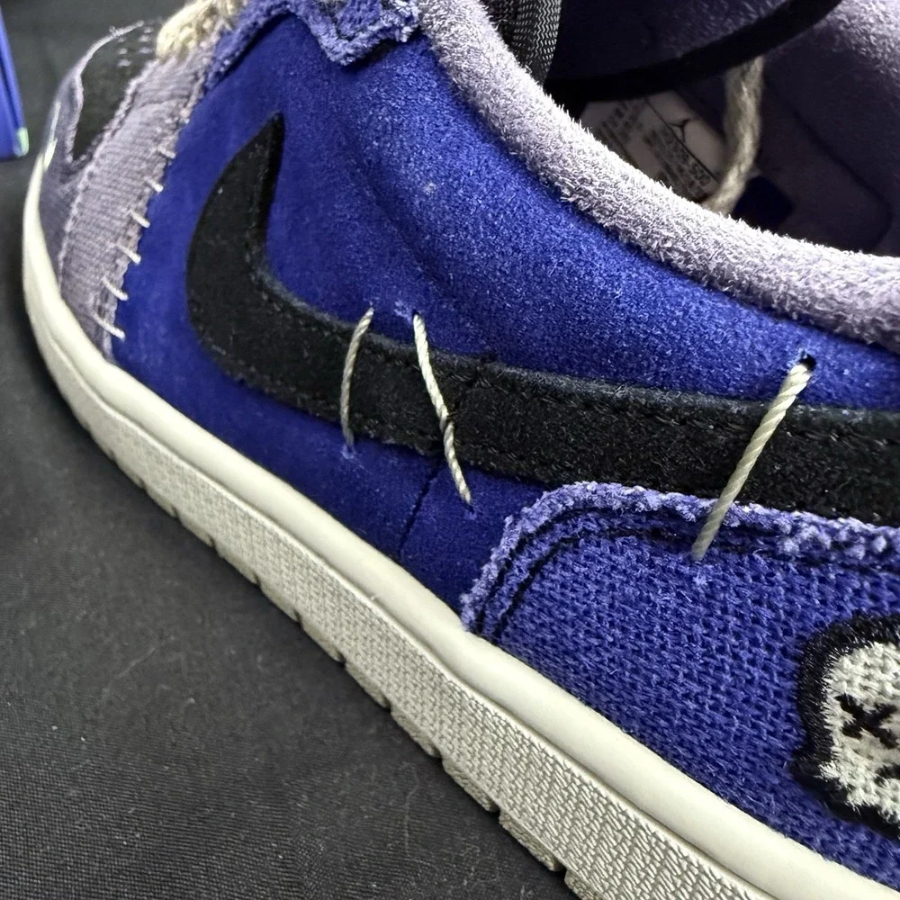 Mens 8.5 Air Jordan 1 Retro Low OG  Regency Purple Zion Williamson Voodoo